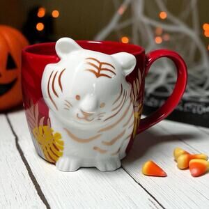 Starbucks 2022 Lunar Chinese New Year Zodiac Tiger Red 12 Oz Coffee Mug NWT